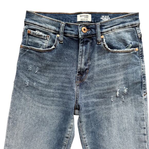 Kensie Jeans Women's Size 2/26 Sz 2 Blue Allie High Rise Slim Straight Preppy - Picture 4 of 13